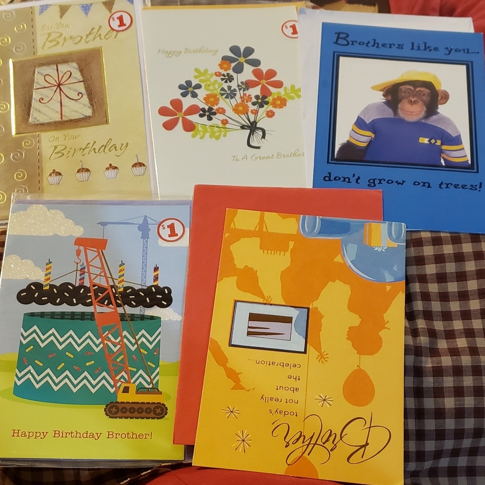 5 Happy Birthday Brother cards